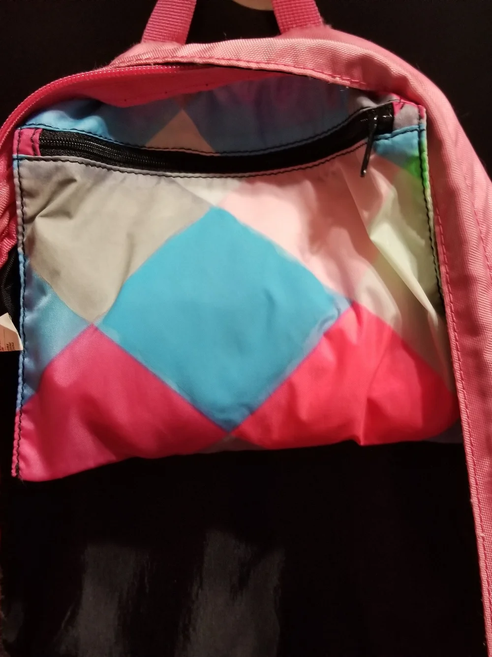 Vintage Nike One Size Pink, Gray and Black Backpack For Everyday Use
